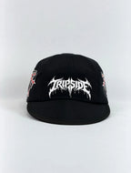 Boné 5 Five Panel Aba Curta Trip Side Multi Cruz Lateral - Preta - Aba Flexível