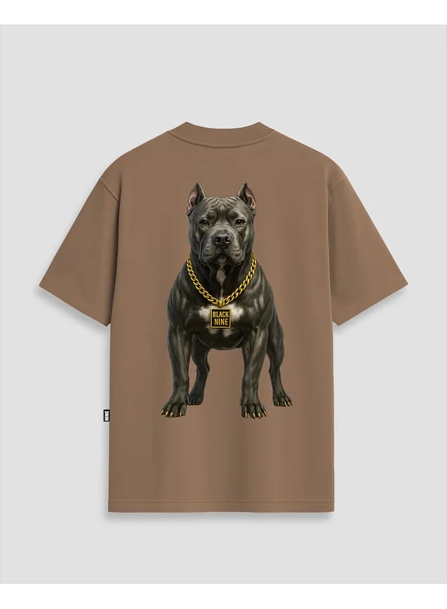 Camiseta Black Nine - PitBull Corrente Dourada