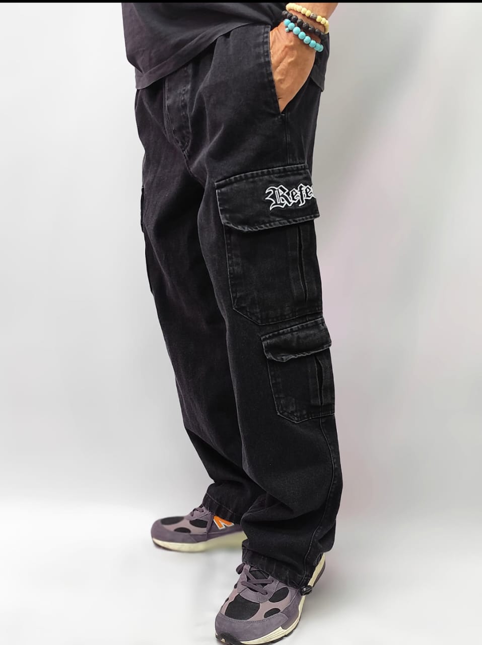 Calça Cargo Baggy Refen - Cinza Estonada