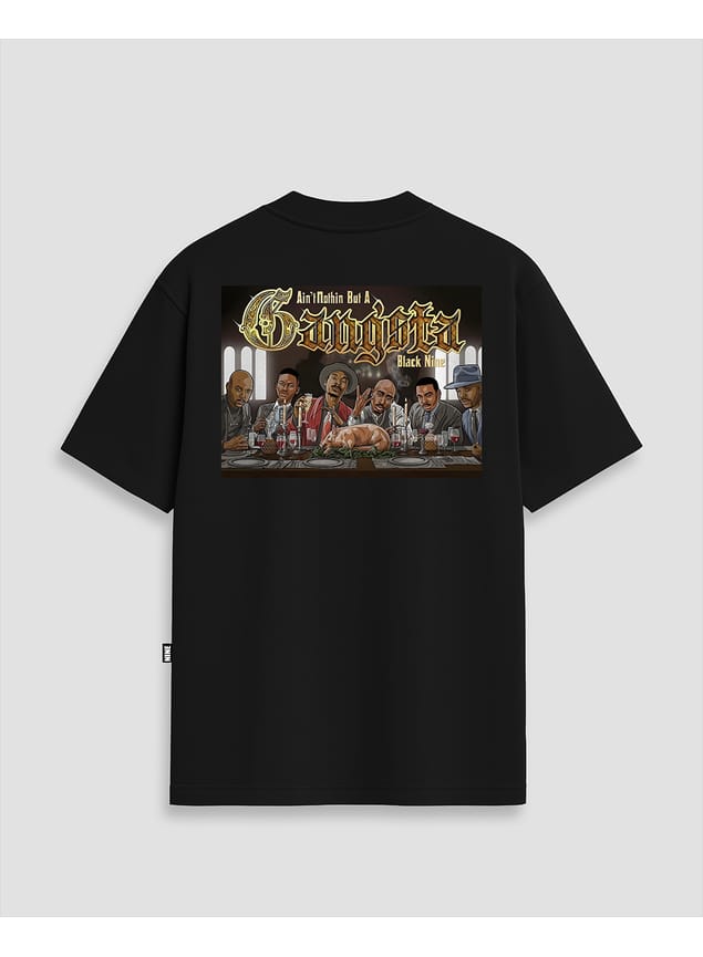 Camiseta Black Nine StreetWear Gangstar Rep - preta