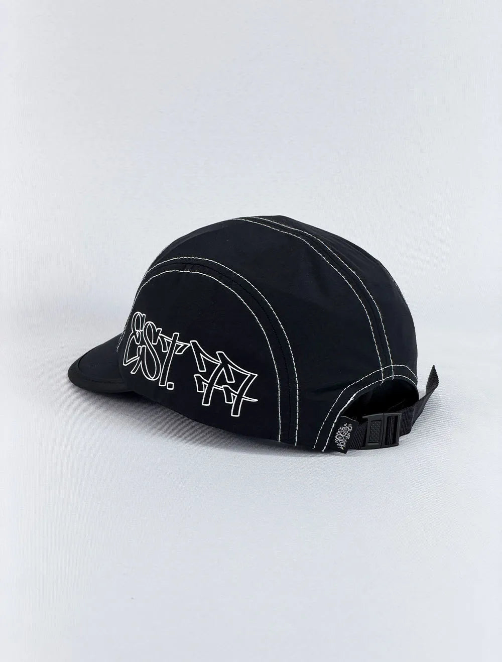 Boné 5 Five Panel Aba Curta Trip Side New Street CS - Preta - Aba Flexível