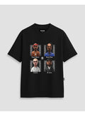 Camiseta Oversized Streetwear Lendas 4 Tupac Snoop Dogg Eminem Ice Cube - Preta