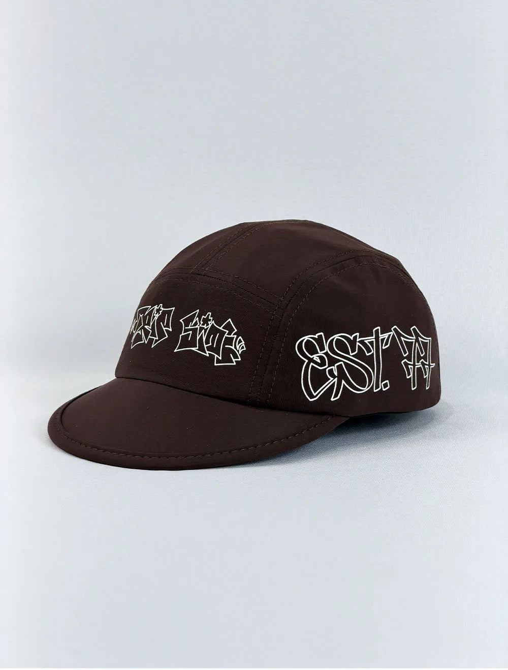 Boné 5 Five Panel Aba Curta Trip Side New Street CS - Marrom - Aba Flexível