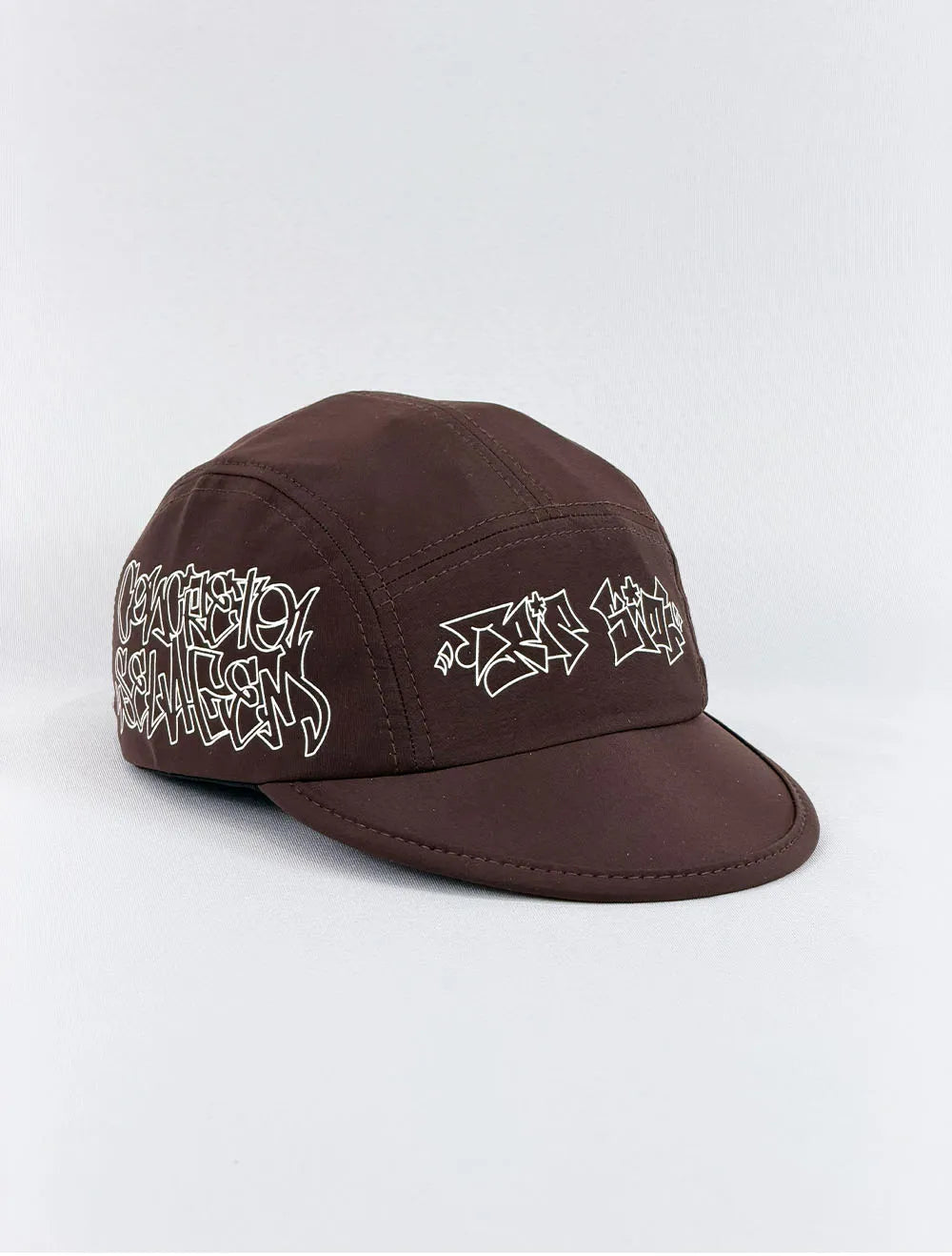 Boné 5 Five Panel Aba Curta Trip Side New Street CS - Marrom - Aba Flexível
