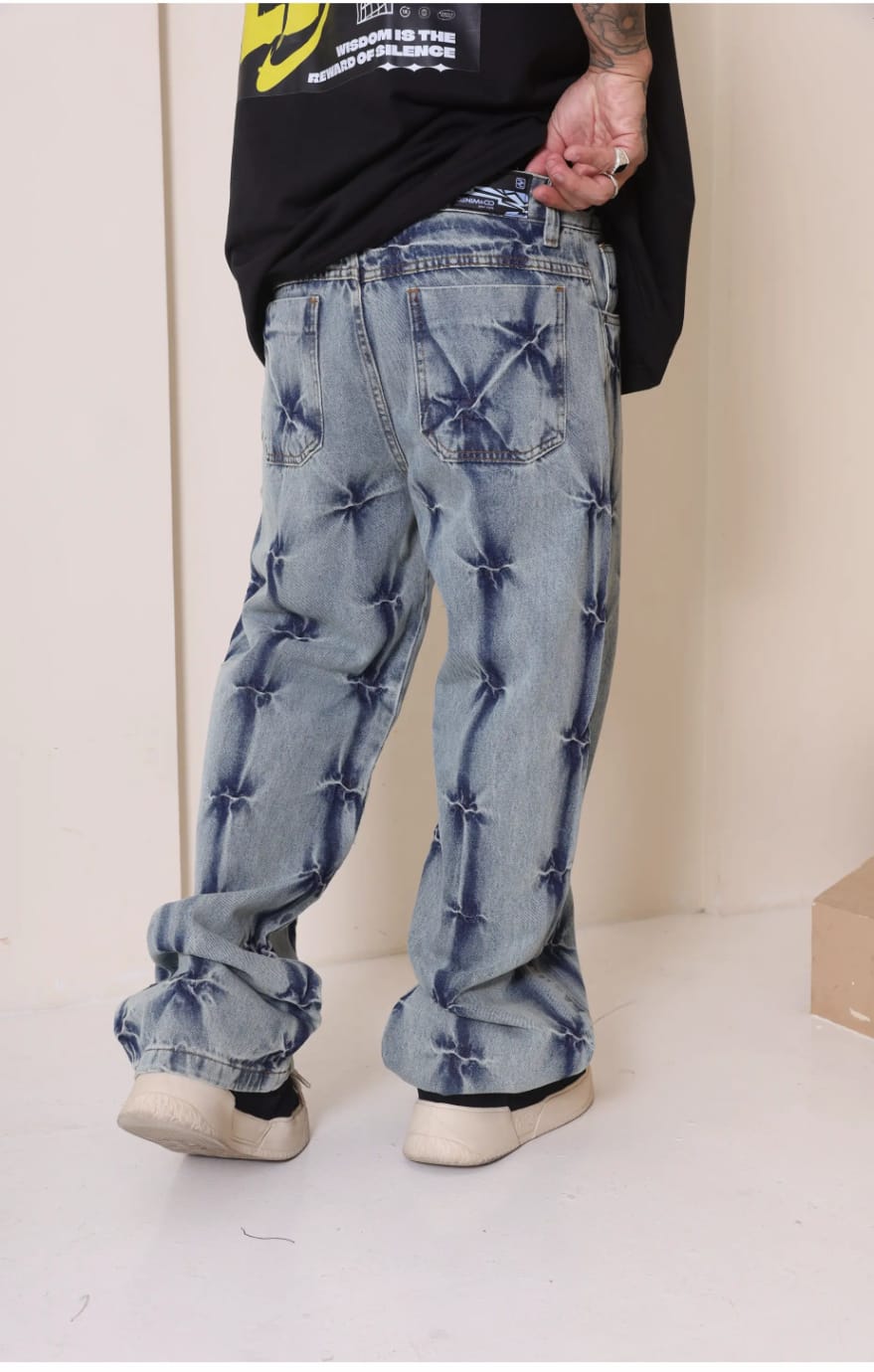 Calça Jeans Baggy com Pino
