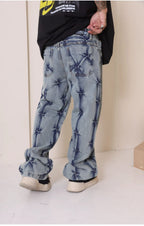 Calça Jeans Baggy com Pino