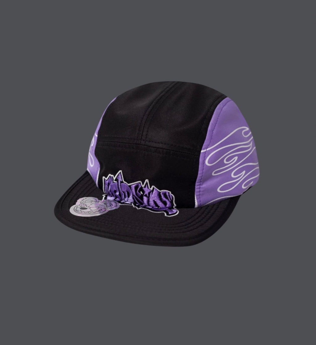 BONE TRIP SIDE PRETO ROXO BORDADO