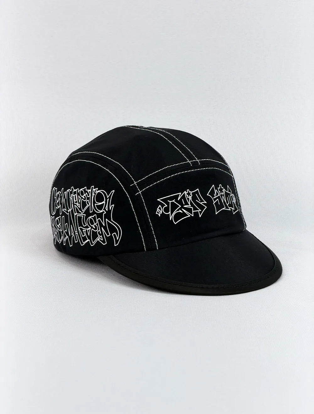 Boné 5 Five Panel Aba Curta Trip Side New Street CS - Preta - Aba Flexível