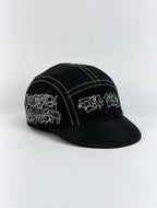 Boné 5 Five Panel Aba Curta Trip Side New Street CS - Preta - Aba Flexível