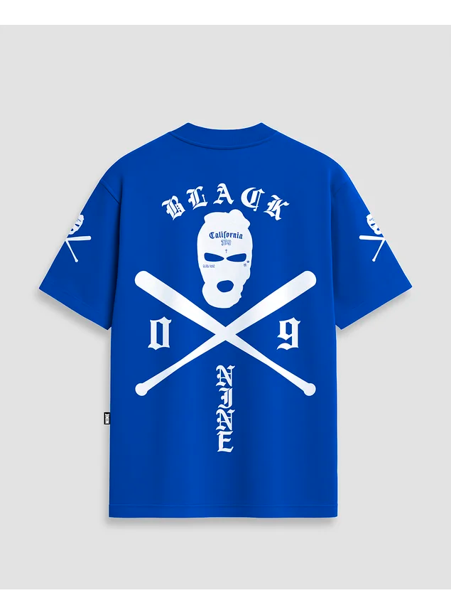 Camiseta Black Nine - Burakku Nain Azul