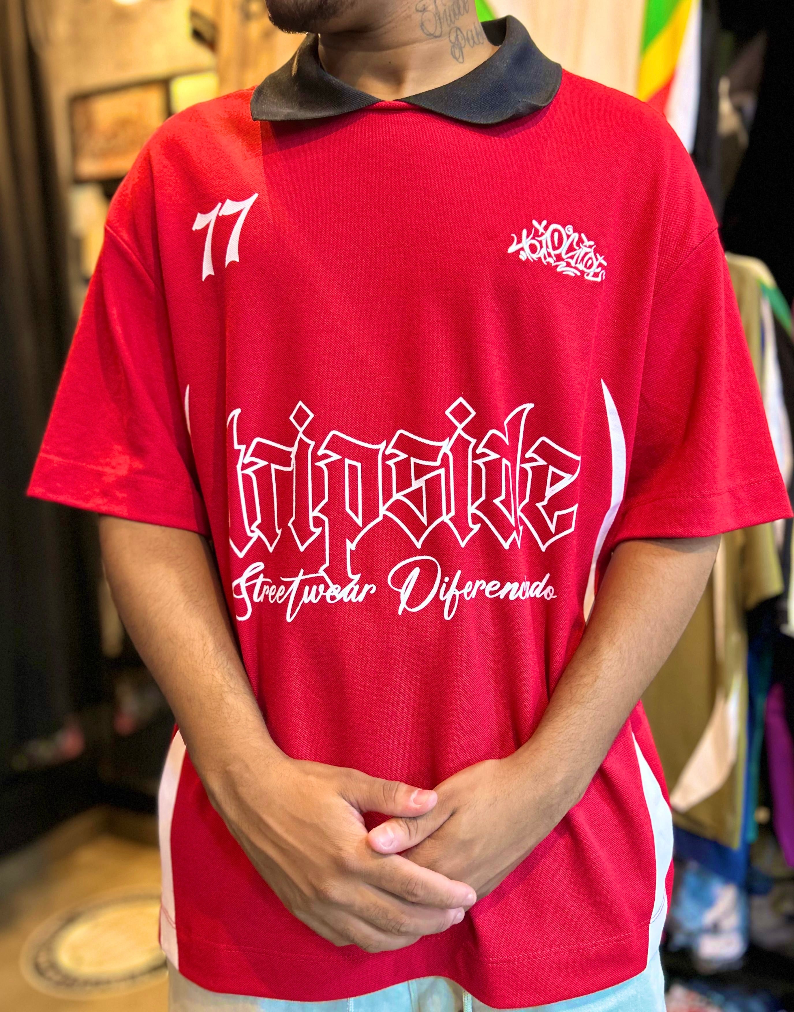 Camiseta Trip Side Polo “77”- Vermelha