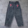 Calça Jeans Baggy Trip Side Cruz Bordada - Estonada
