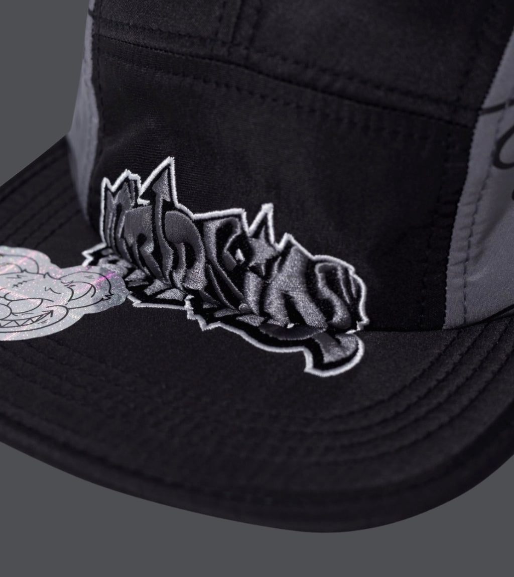 BONE TRIP SIDE PRETO CINZA BORDADO