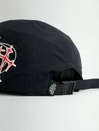 Boné 5 Five Panel Aba Curta Trip Side Multi Cruz Lateral - Preta - Aba Flexível