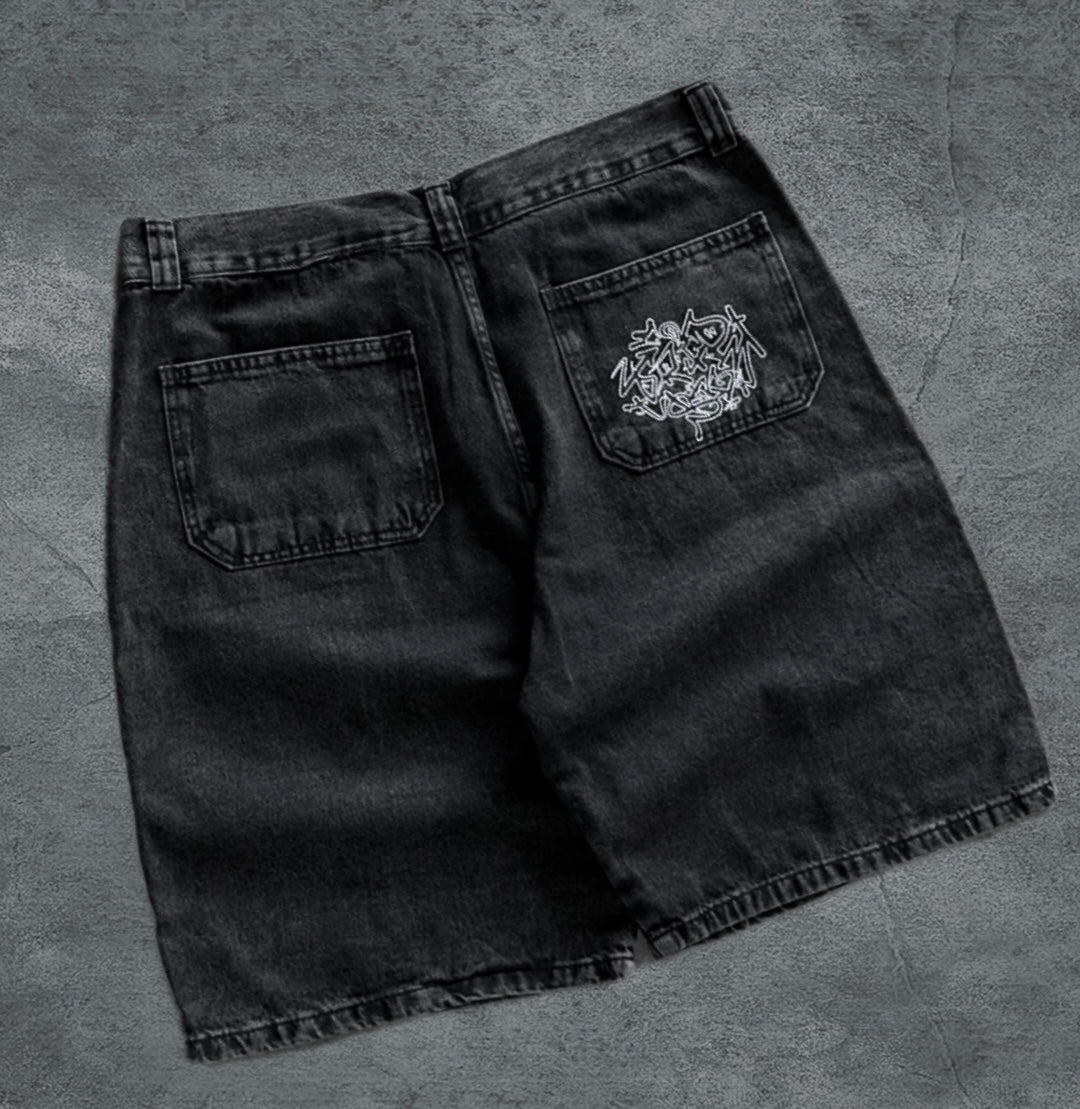 Bermuda Jorts Baggy Trip Side Recorte Symbols - Estonada