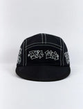 Boné 5 Five Panel Aba Curta Trip Side New Street CS - Preta - Aba Flexível
