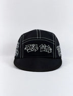 Boné 5 Five Panel Aba Curta Trip Side New Street CS - Preta - Aba Flexível