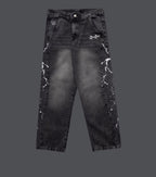 Calça Jeans Baggy Trip Side - Raios nas bordada