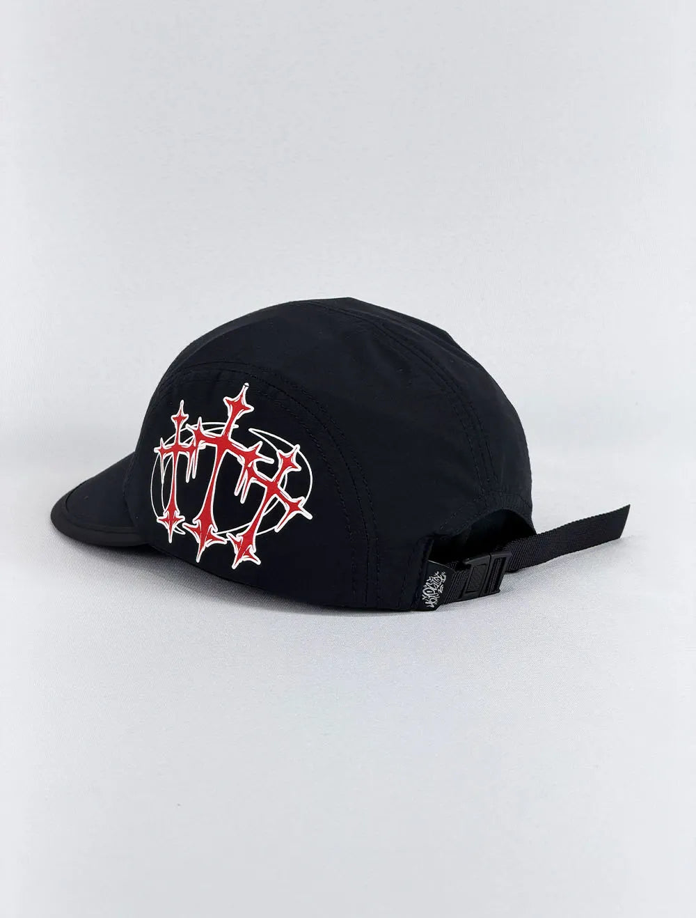 Boné 5 Five Panel Aba Curta Trip Side Multi Cruz Lateral - Preta - Aba Flexível