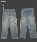Calça Jeans Baggy Trip Side com Raios nas bordada