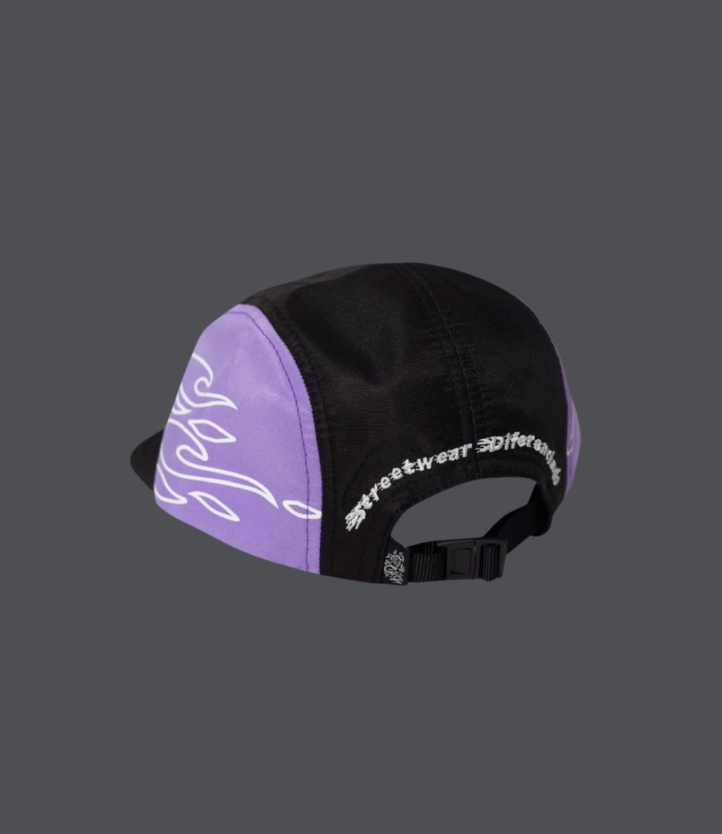 BONE TRIP SIDE PRETO ROXO BORDADO