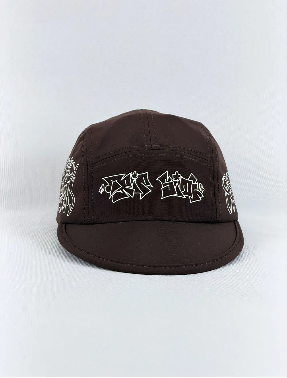 Boné 5 Five Panel Aba Curta Trip Side New Street CS - Marrom - Aba Flexível