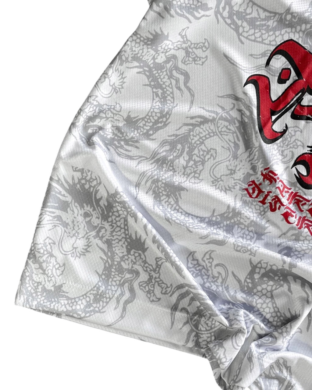 Camiseta Polo Trip Side Dragon- Branca