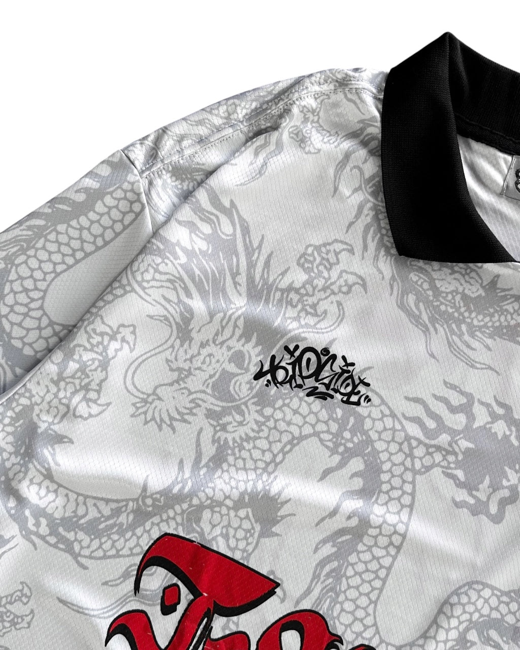 Camiseta Polo Trip Side Dragon- Branca