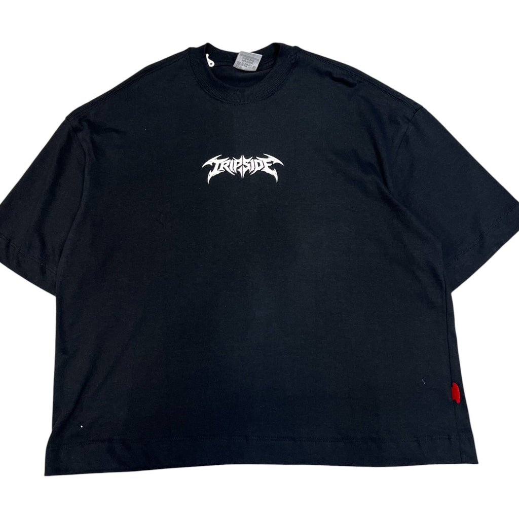 Camiseta Over Box Trip Side "Cruz Na Corrente - Preta