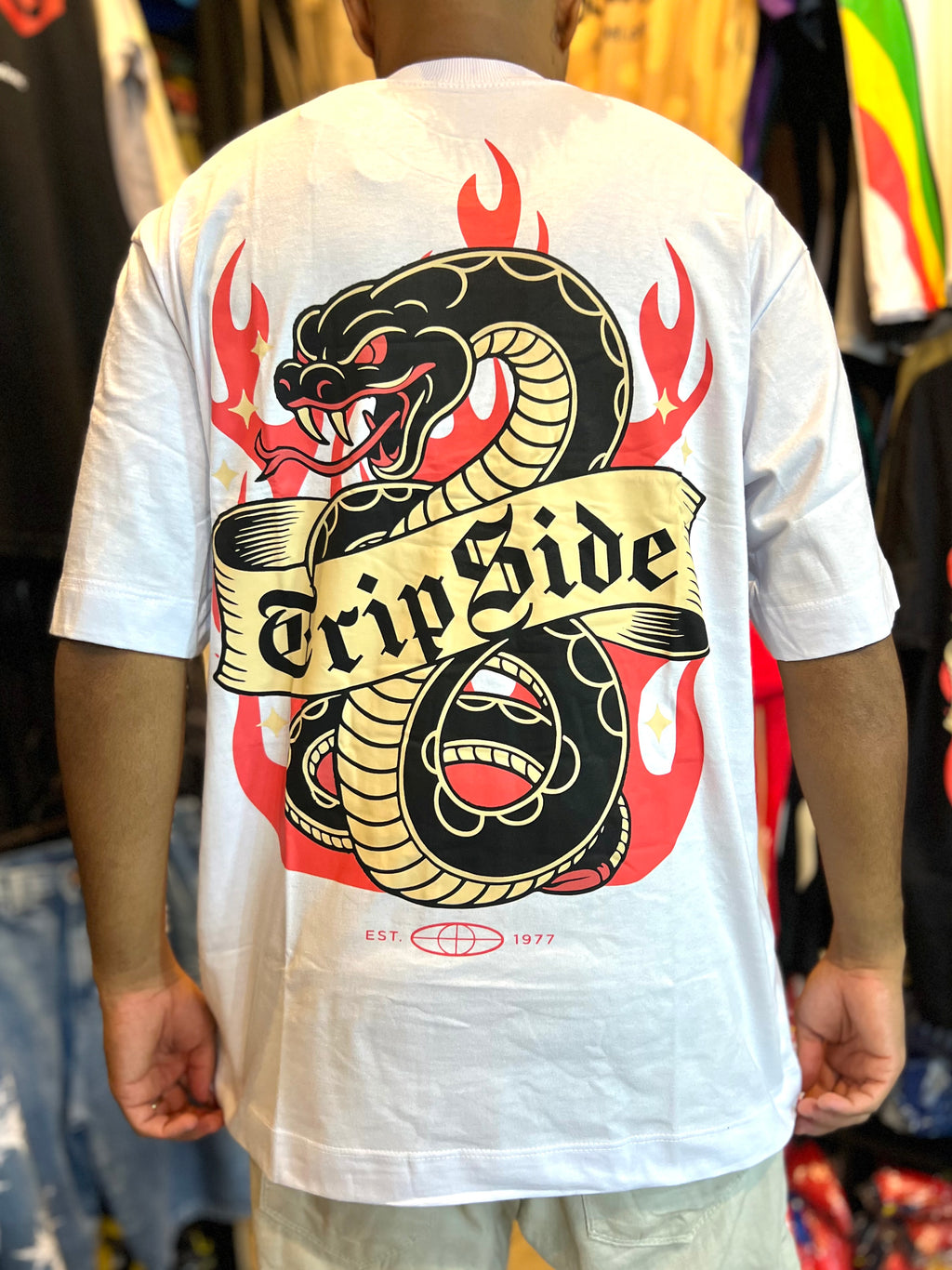 Camiseta Trip Side Snake- Branca
