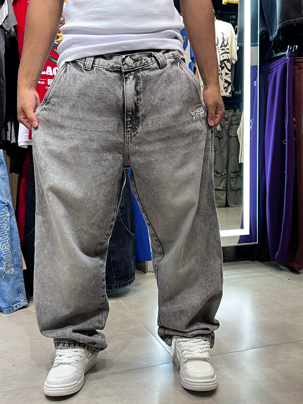 Calça Jeans Baggy Tripside Carpenter Dupla “Spider” - Estonada Clean