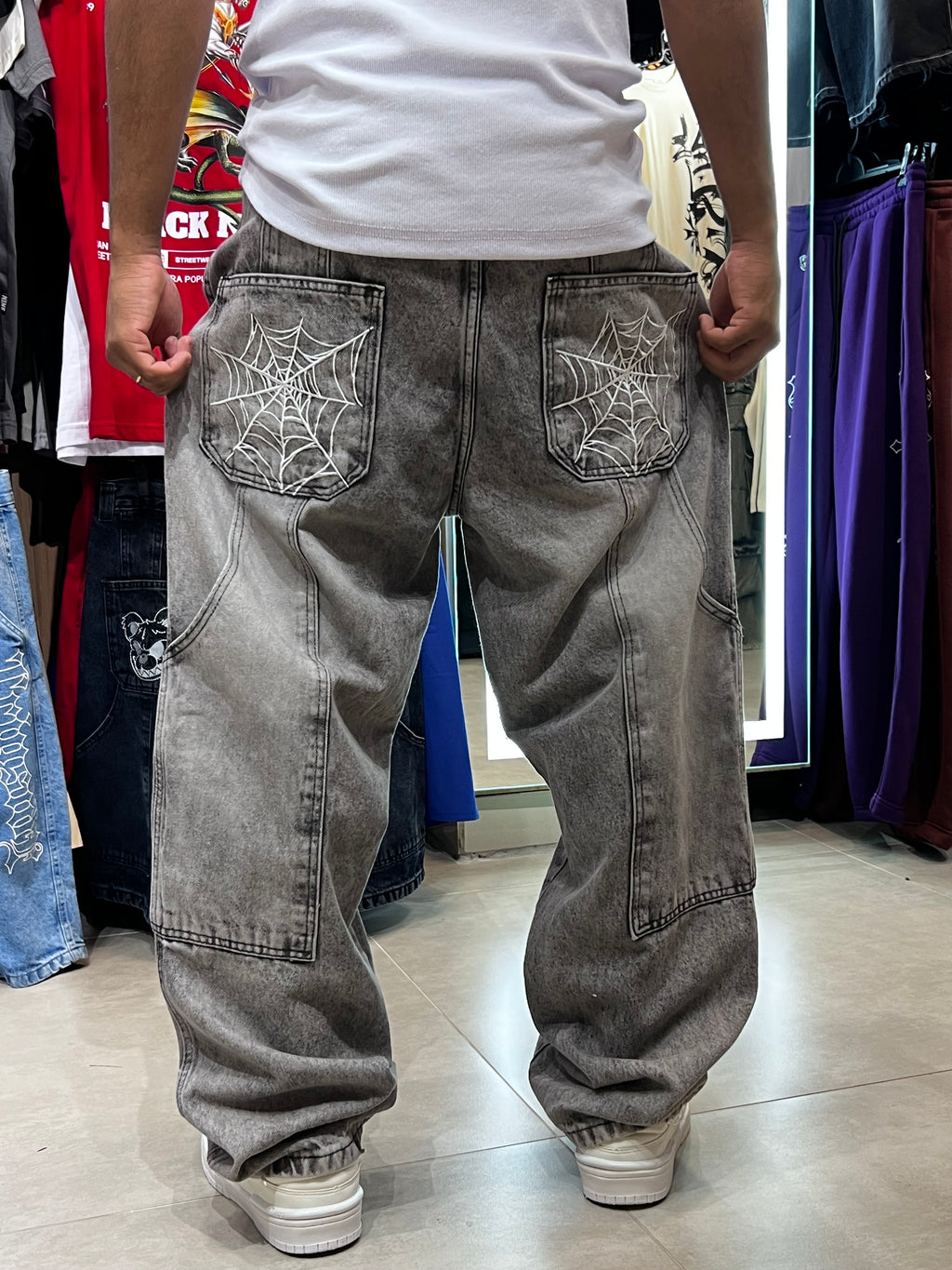 Calça Jeans Baggy Tripside Carpenter Dupla “Spider” - Estonada Clean