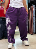 Calça Baggy Moletom Trip Side Cruz “Old”- Roxa