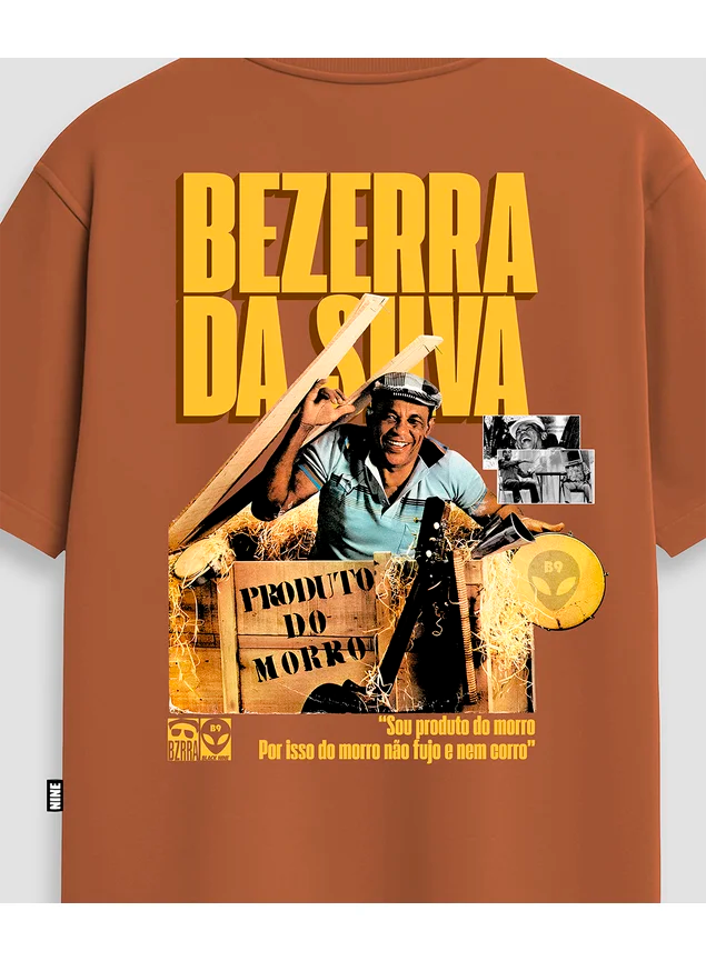 Camiseta Oficial Bezerra da Silva Produto do Morro - Ferrugem