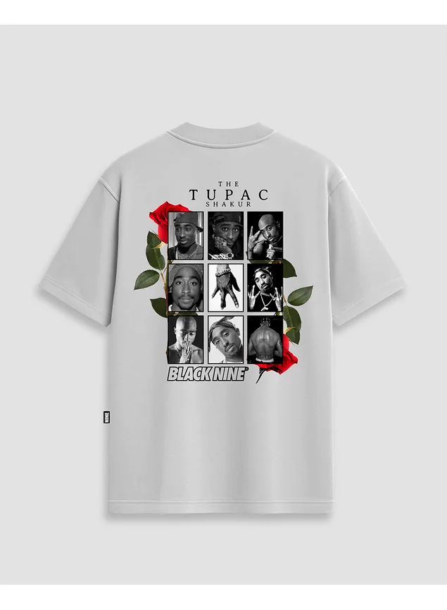 Camiseta Black Nine StreetWear The Tupac Shakur - Branca