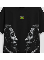 Camiseta Bob Marley Double Jamaica StreetWear - Preta
