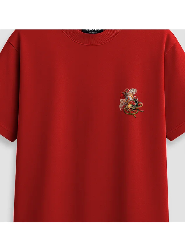 Camiseta Edição Limitada Black Nine São Jorge - Vermelha