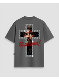 Camiseta Black Nine StreetWear Foi Por Amor - Cinza Chumbo