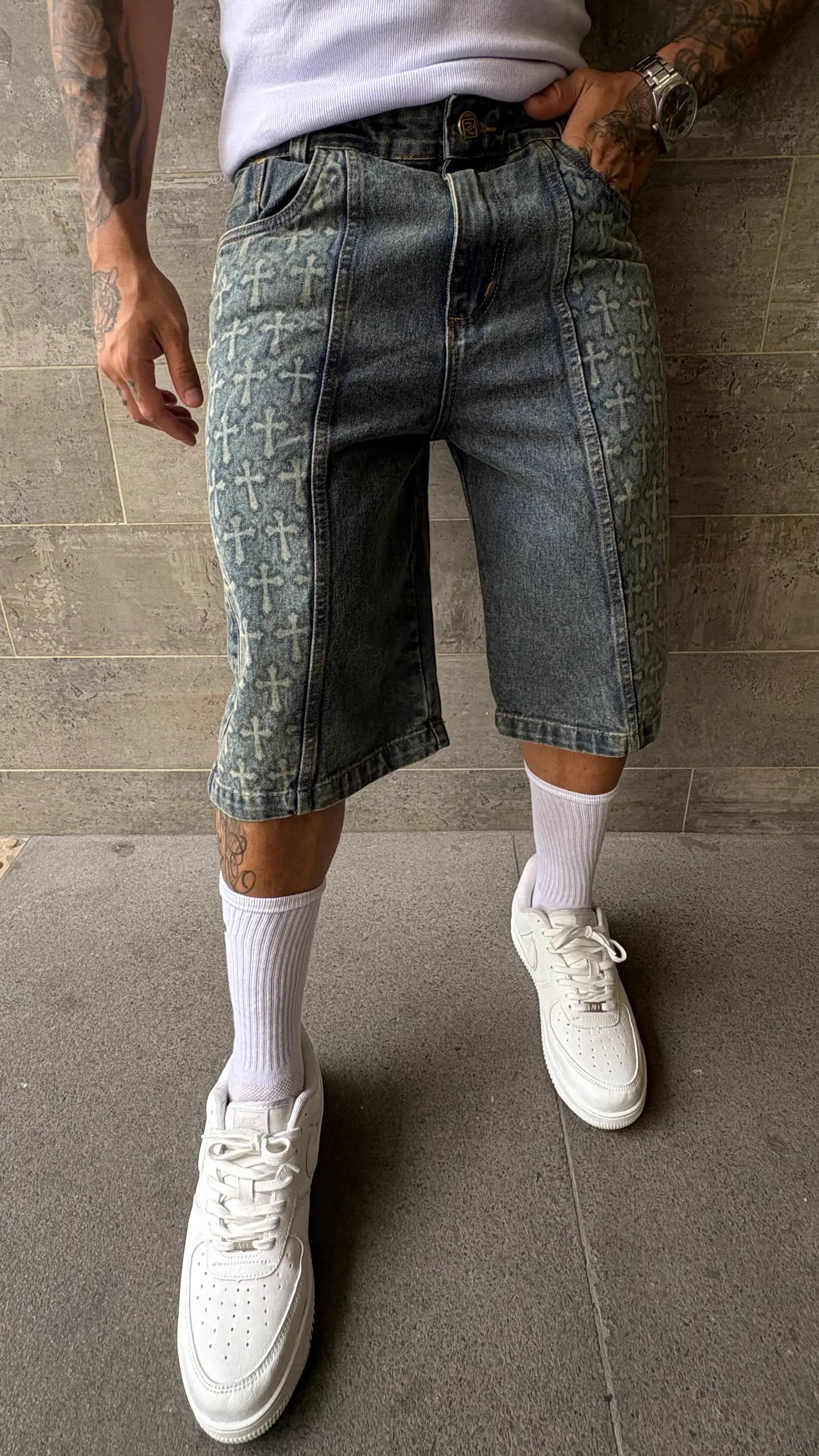 Bermuda Jeans Baggy “Cruz Laser” Vintage