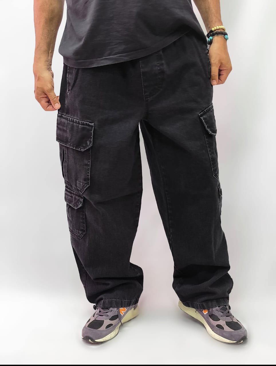 Calça Cargo Baggy Refen - Cinza Estonada