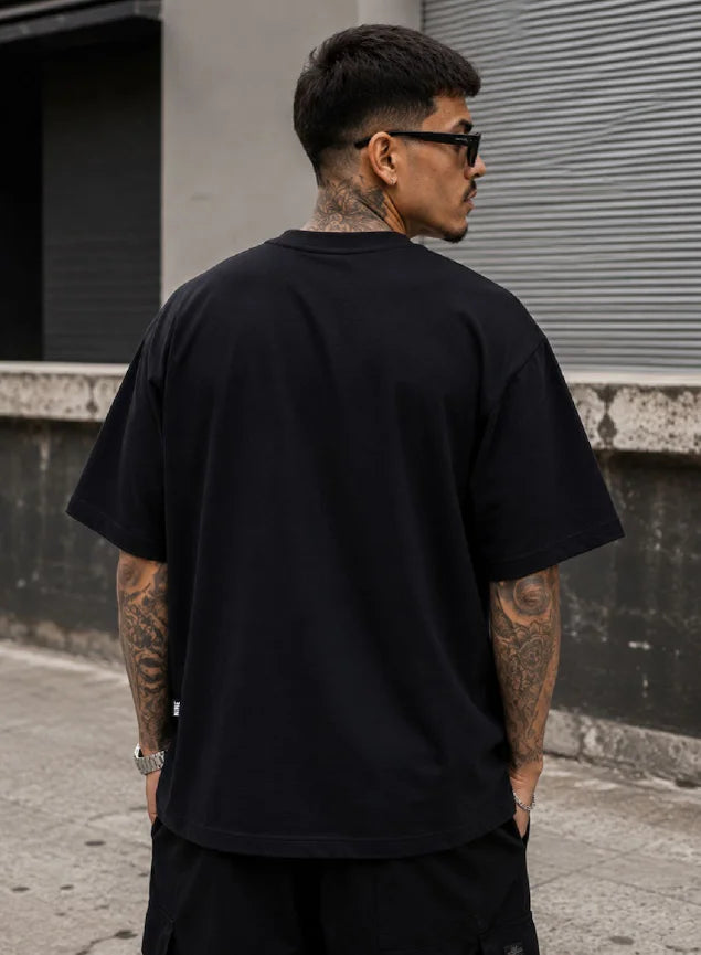 Camiseta Oversized Streetwear Blessed Orai - Preta