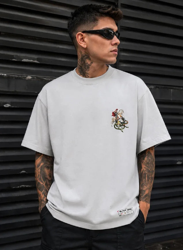 Camiseta Oversized Streetwear São Jorge - Branca
