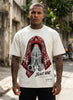 Camiseta Oversized Streetwear Hustler B9 - Branca