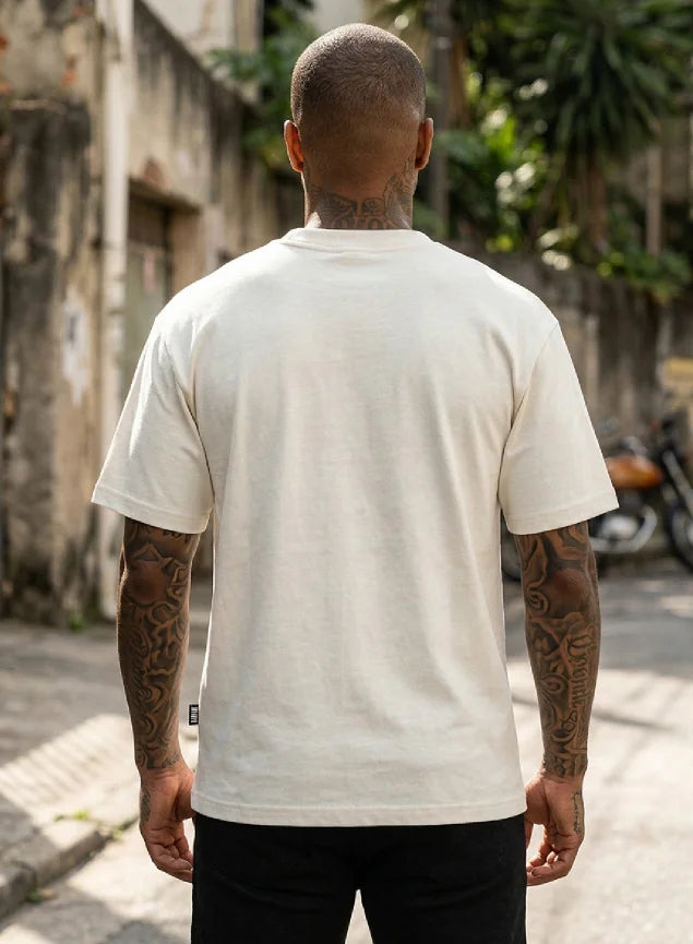 Camiseta Oversized Streetwear Hustler B9 - Branca