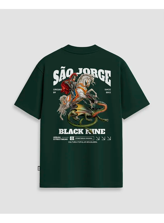 Camiseta Oversized Streetwear São Jorge - Verde Arruda Mar
