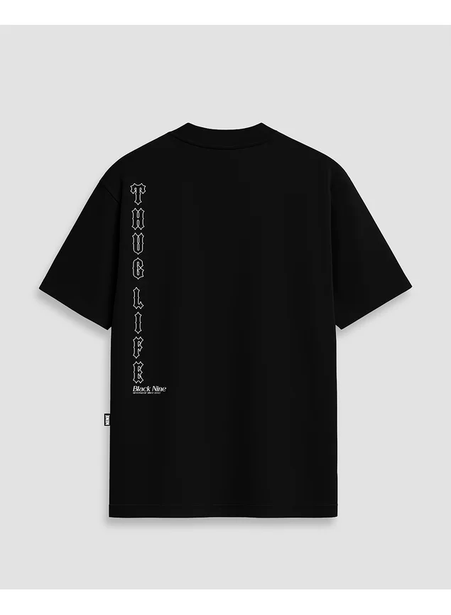 Camiseta Oversized Streetwear B9 Gold - Preta