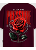 Camiseta Oversized Streetwear Plessure Flower - Vinho