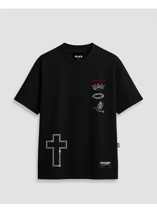 Camiseta Oversized Streetwear Foi Por Amor - Preta