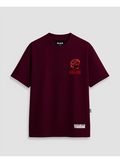 Camiseta Oversized Streetwear Plessure Flower - Vinho