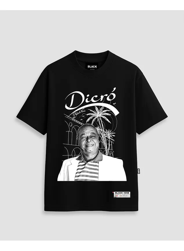 Camiseta Oversized Streetwear Oficial Dicró Mesquita - Preta